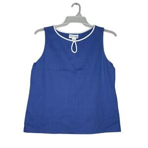 Croft and Barrow Stretch Womens Blue Keyhole Tank Top XL